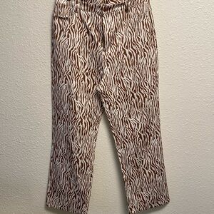 WAYF NWT Animal Print Pants Size L